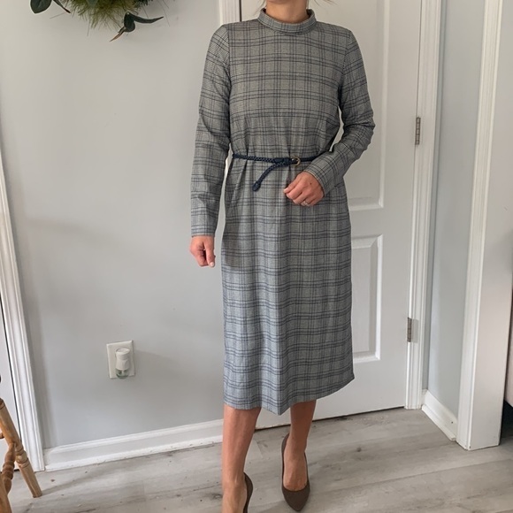 Zara trafaiuc collection Checked‎ size S Pencil-Dress plaid classic houndstooth - Picture 1 of 16